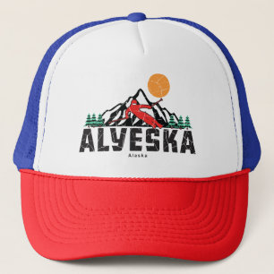 Retro Alyeska Ski Sunset Trucker Hat