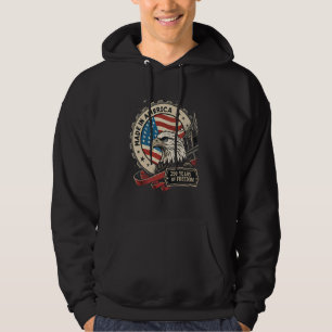 Retro America 250th Birthday Anniversary Grunge US Hoodie