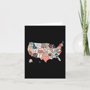 Retro America Usa Map God Say You Are Bible 4th Of Card