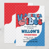 Retro America Vibes 4th Of July Birthday Party