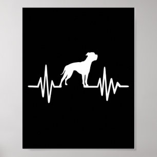 Retro American Bulldog Print   Lovely Gift