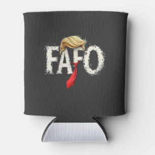 Retro American Donald Trump FAFO USA Flag Patriot Can Cooler
