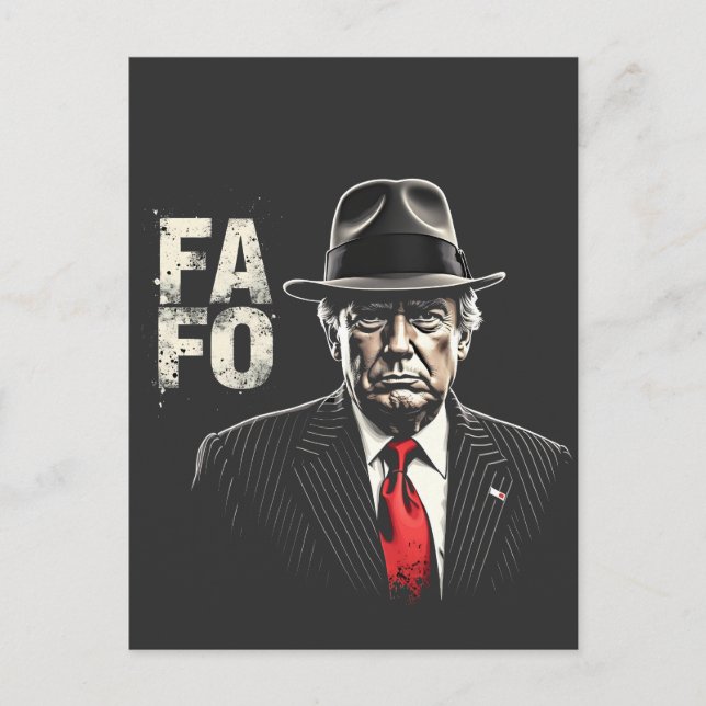 Retro American Donald Trump FAFO USA Flag Patriot Postcard (Front)