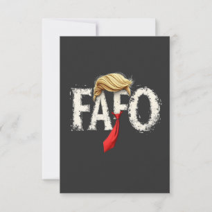 Retro American Donald Trump FAFO USA Flag Patriot Thank You Card
