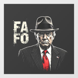 Retro American Donald Trump FAFO USA Flag Patriot Window Cling