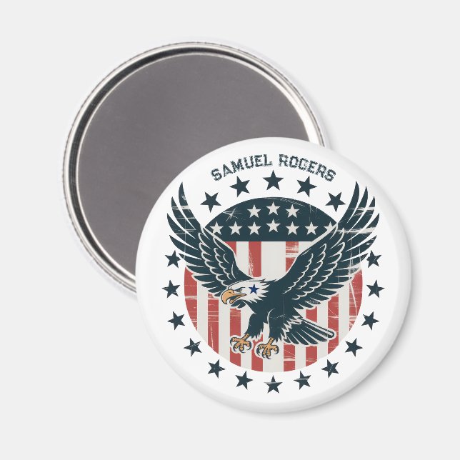 Retro American Eagle  Magnet (Front/Back)