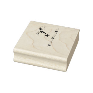 Retro American Flag Autism Uncle Awareness Rubber Stamp