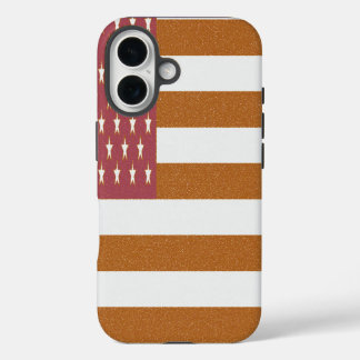 Retro American Flag  iPhone 16 Case