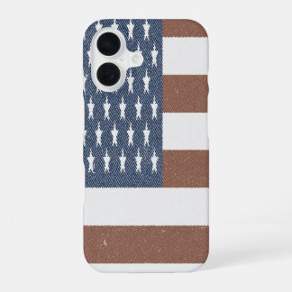 Retro American Flag iPhone 16 Case