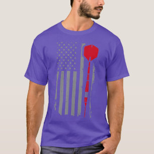 Retro American Flag Throw Darts Gift for Dart T-Shirt