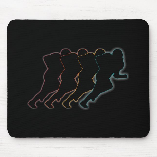 Retro  American football Artwork Mouse Mat (Front)