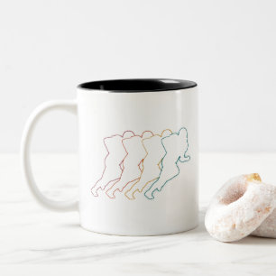 Retro American football Artwork Two-Tone Coffee Mug