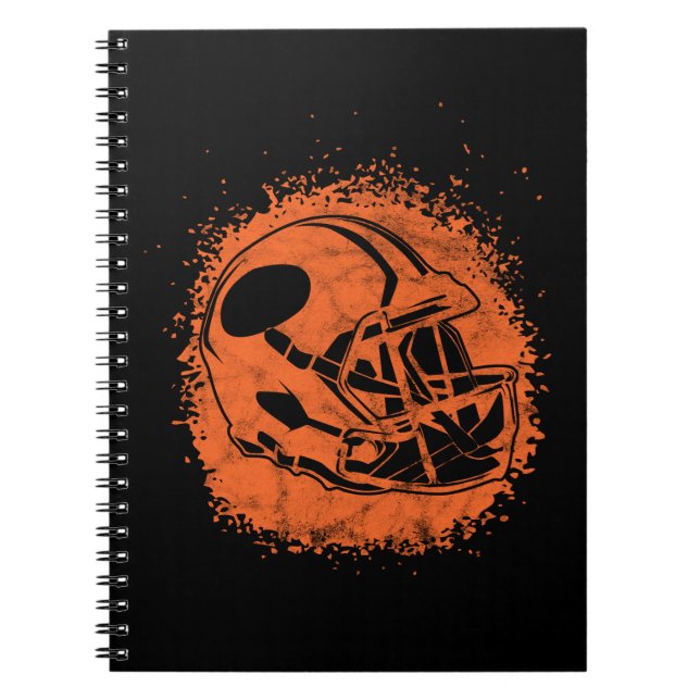 Retro American Football Helmet Notebook (Front)