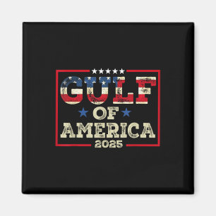 Retro American Gulf Est 2025 Usa American Flag Magnet