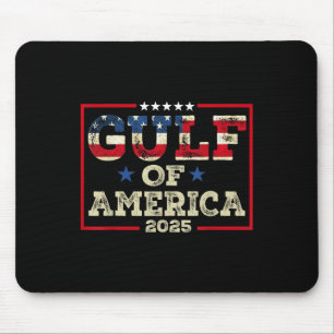 Retro American Gulf Est 2025 Usa American Flag  Mouse Mat