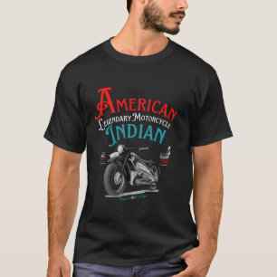 Retro American Legendary Motorcycle Indian for Bik T-Shirt
