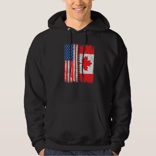 Retro American Maple Leaf Canadian Flag America Ca Hoodie