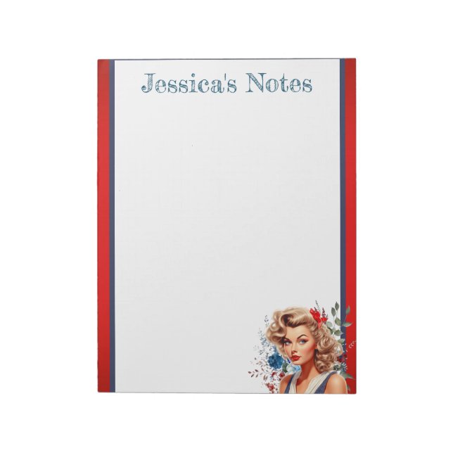 Retro American Pinup_ I Just Said It Notepad (Rotated)