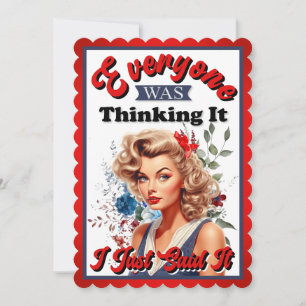 Retro American Pinup_ I Just Said It Thank You Card