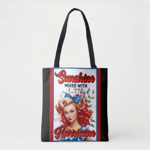 Retro American Pinup_ Sunshine Mixed Tote Bag
