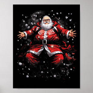Retro American Santa Clause Vintage Christmas #6  Poster