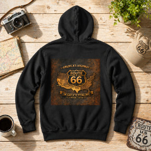 Retro America's Highway 100 Years Map Hoodie