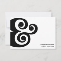 Retro Ampersand Typography Wedding Save the Date