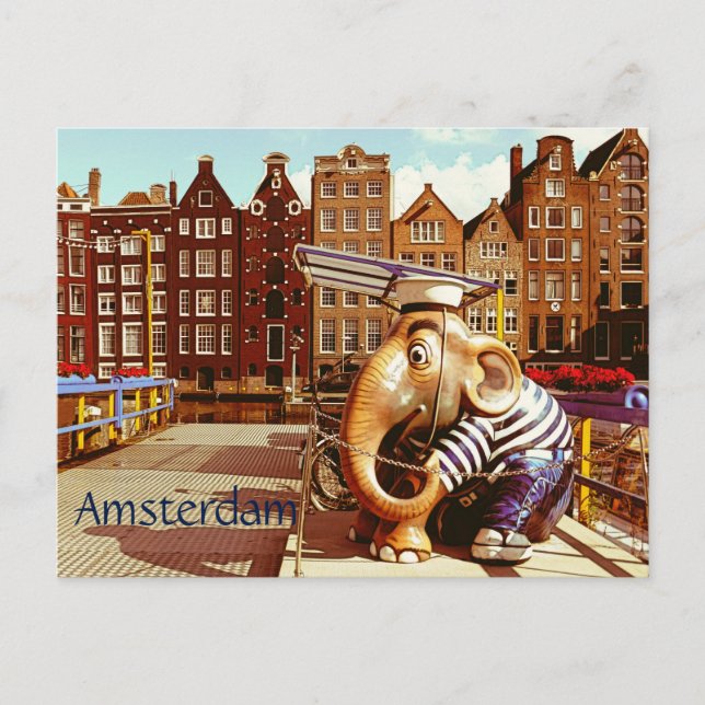 Retro Amsterdam Postcard (Front)