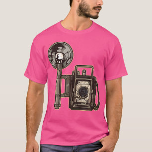 Retro Analogue Camera With Flash - Photography T-Shirt