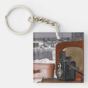 Retro analogue Video Camera Key Ring