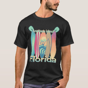 Retro Anastasia Island Florida SUP Stand Up Paddle T-Shirt