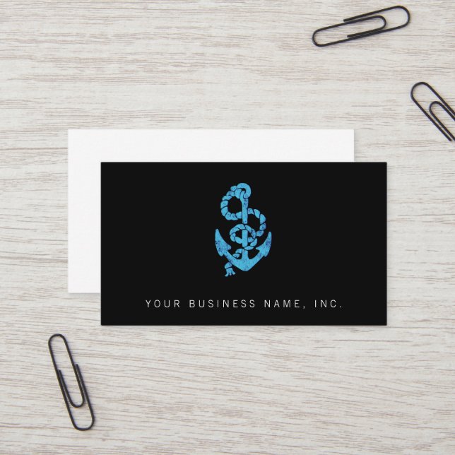 Retro Anchor with Rope Business Card (Front/Back In Situ)