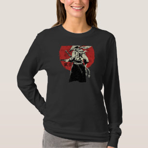 Retro Ancient Japanese Warrior on back Tokyo Samu T-Shirt