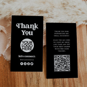 Retro and Boho   Branding Thank You Packing Card
