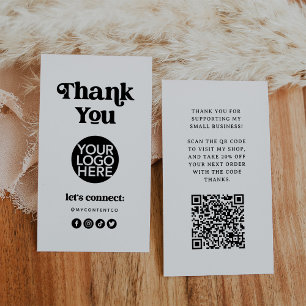Retro and Boho   Branding Thank You Packing Card