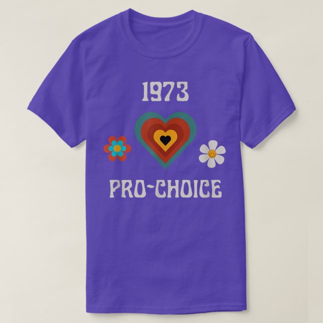 Retro And Groovy Feminism Pro Choice Womens Rights T-Shirt (Design Front)