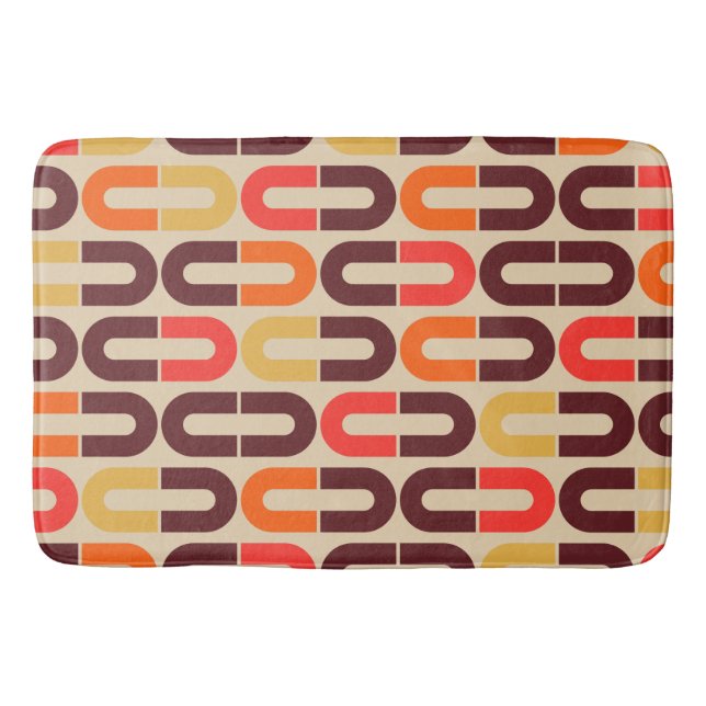 retro and mod 60s 70s bath mat (Front)