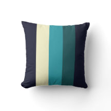 retro and mod colour scheme striped pillow