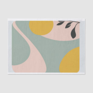 Retro and modern design pastel tissue paper
