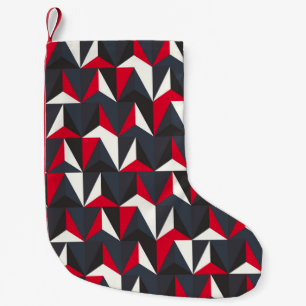 Retro and Vintage style with geometric shape, ill Small Christmas Stocking
