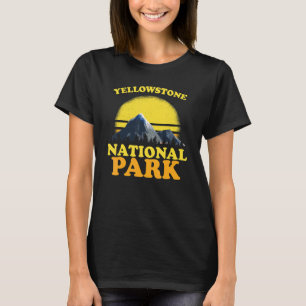 Retro And Vintage Sunset Yellowstone Usa National T-Shirt