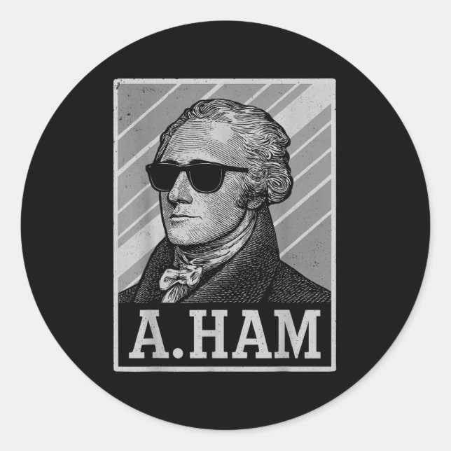 Retro Ander Hamilton Tee Funny Saying Men Women Ki Classic Round Sticker (Front)