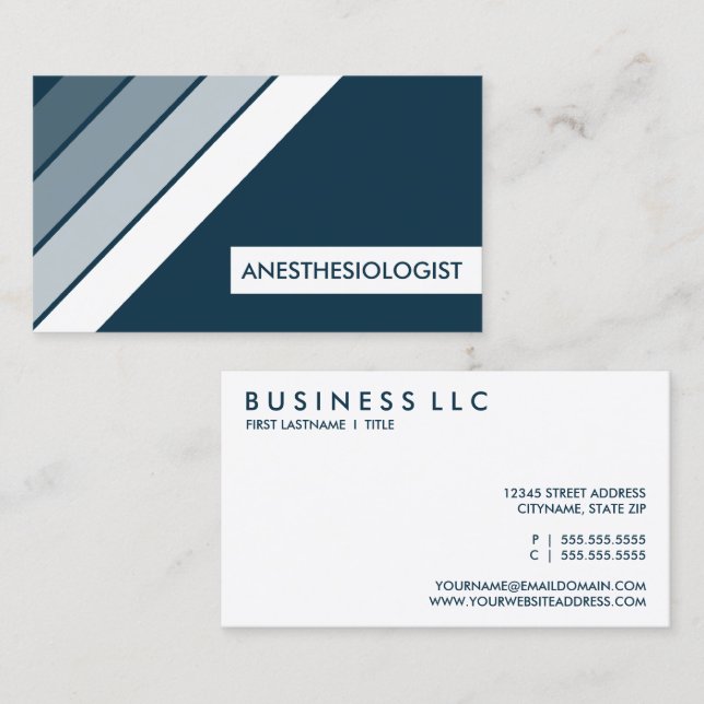 retro ANESTHESIOLOGIST Business Card (Front/Back)