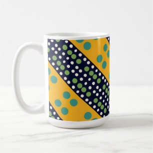 Retro Angled Dots yellow and black Coffee Mug