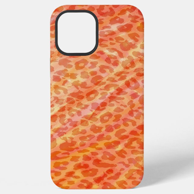 Retro animal print texture of leopard #2 iPhone case (Back)