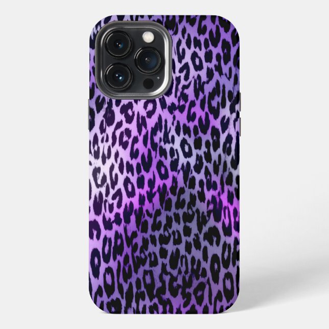 Retro animal print texture of leopard iPhone case (Back)