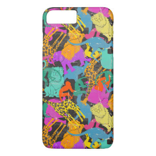 Retro Animal Silhouettes Pattern iPhone 8 Plus/7 Plus Case