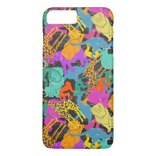 Retro Animal Silhouettes Pattern Case-Mate iPhone Case (Back)