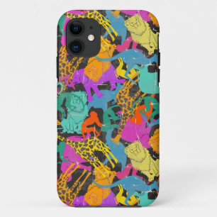 Retro Animal Silhouettes Pattern iPhone 11 Case