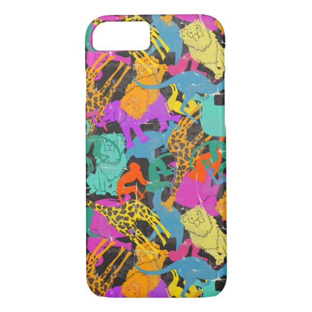 Retro Animal Silhouettes Pattern Case-Mate iPhone Case (Back)